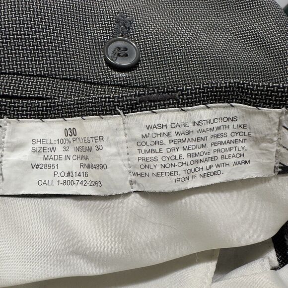 Haband Executive Division Mens Gray Pleated‎ Dress Pants Slacks 32x30 Vintage - Picture 5 of 6